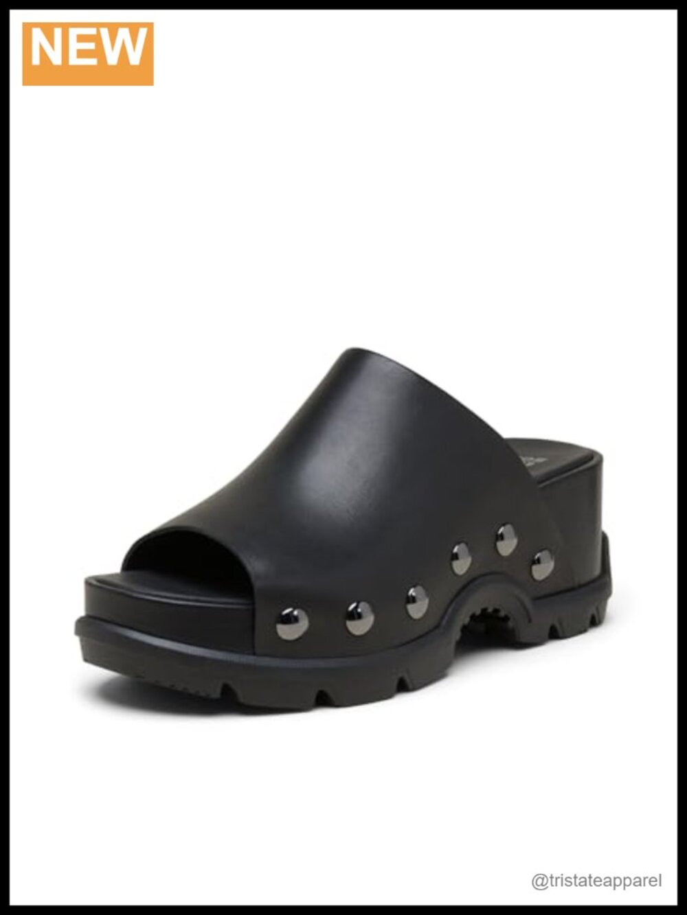 Sorel Roam'n Slide Leather Platform Open Toe Slip On Sandal